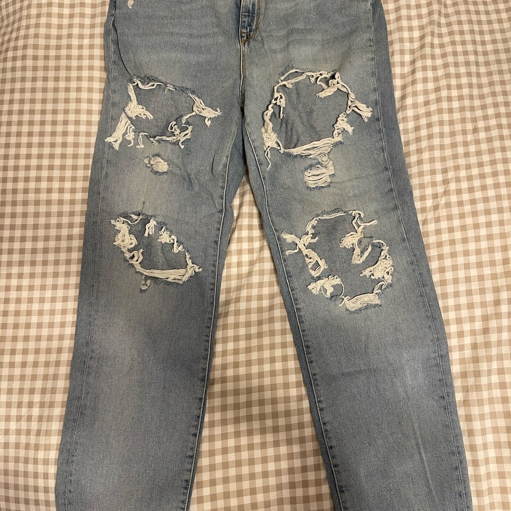 BDG Distressed High Rise Mom Jeans